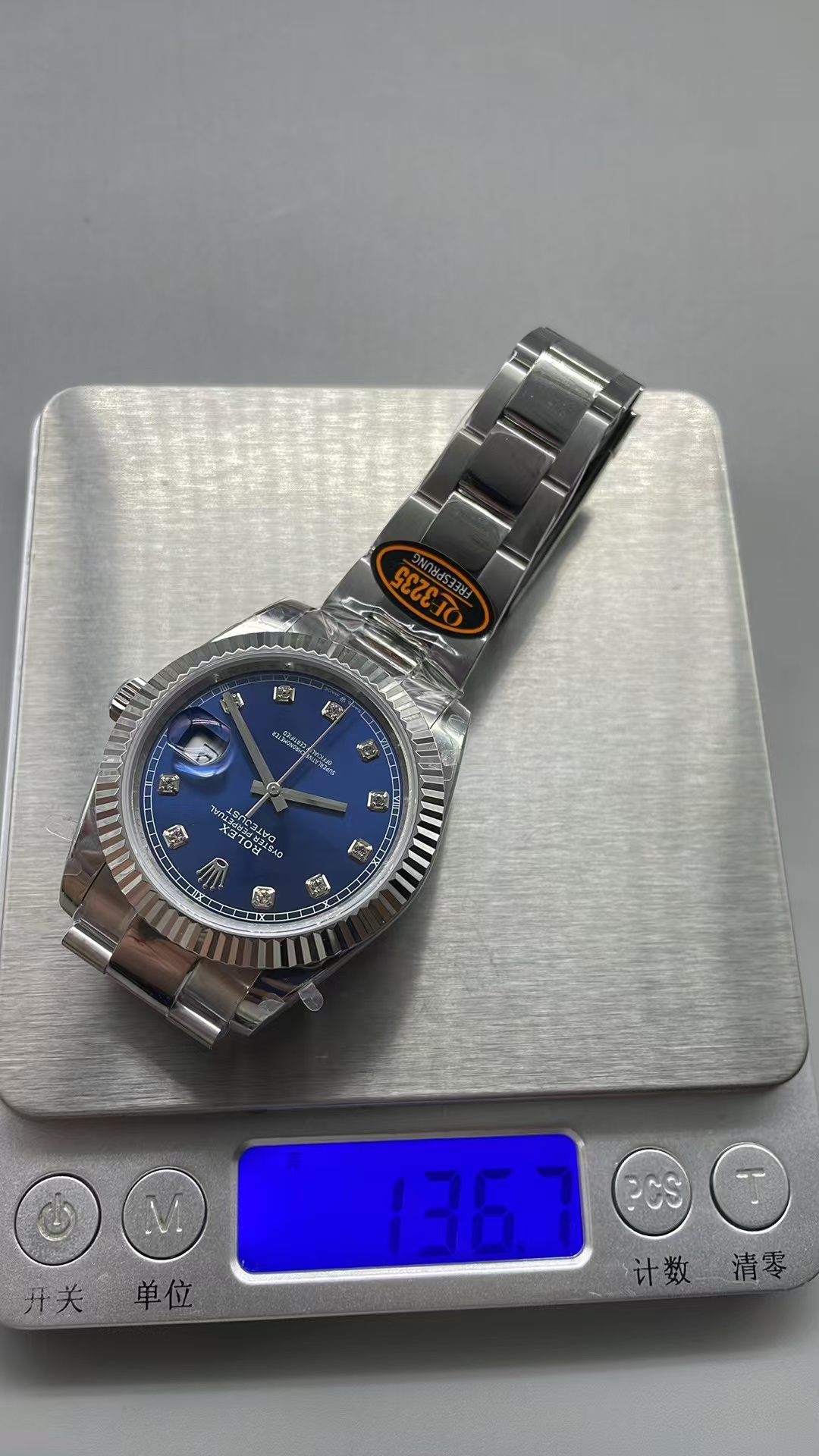 QF Rolex Datejust 126334 Blue detail 8